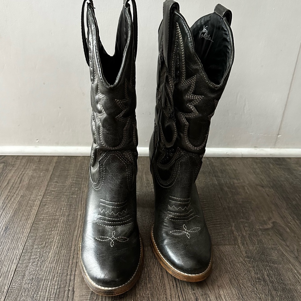 Very Volatile Denver Fashion Boot Charcoal gray Sz 7 - Picture 2 of 12